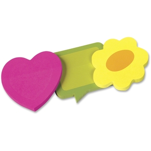 Artistic Products, LLC 41200 Self-Stick Die-Cut Shaped Notepads, 3-Pk, 1 ea: Heart/Flower/Dialog Box (RTG41200) by Redi-Tag