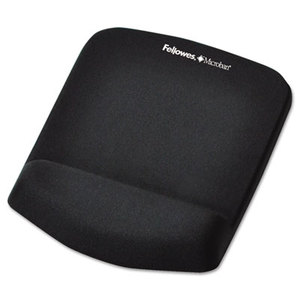 Fellowes, Inc FEL9252001 PlushTouch Mouse Pad with Wrist Rest, Foam, Black, 7 1/4 x 9-3/8 by FELLOWES MFG. CO.