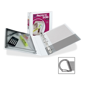 PapaNicholas Coffee 23001 View Binders,w/ EZ-Turn Ring,1-1/2" Capacity,11"x8-1/2",WE by Avery