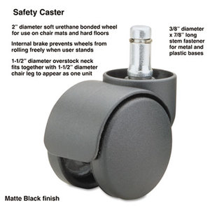 Safety Casters, 100 lbs./Caster, Nylon, K Stem, Soft, 5/Set by MASTER CASTER COMPANY