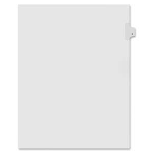 Kleer-Fax, Inc 91005 Index Dividers,Number 5,Side Tab,1/25 Cut,Letter,25/PK,WE by Kleer-Fax