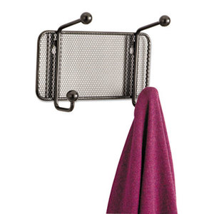 Onyx Mesh Wall Racks, 2-Hook, Steel by SAFCO PRODUCTS
