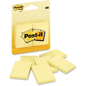 3M 2031 Post-it Notes,Original Pads,1-1/2"x2",50 SH/PD,1/PK,Canary by Post-it