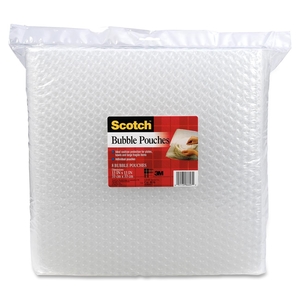 3M 8036 Bubble Pouches, 13"x13", 8/PK by Scotch