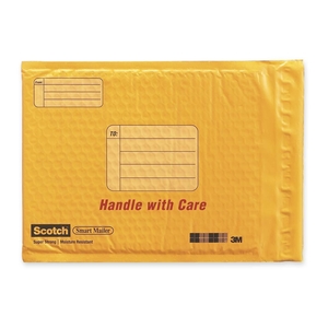 3M 891425 Mailer, Plastic Coated Bubble, 8-1/2"x11", Self Seal Closure by Scotch