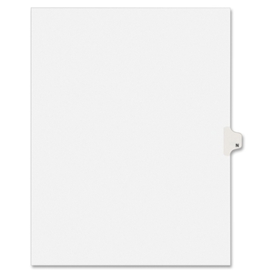 Avery LGNLTS Legal Divider W/Letter "N", Side Tab, 11"x8-1/2", 25/PK by Avery