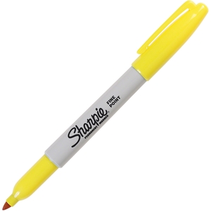 Integra 30035 Permanent Marker, Fine Point, Yellow by Sharpie