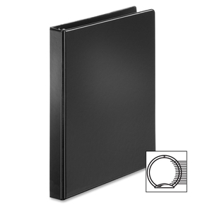 Tops Products 72711 Round Ring Binder, w/ 2 Pockets, 1" Capacity, Black by Cardinal