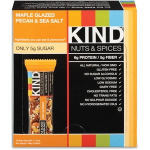 KIND Healthy Snacks 17930 Maple Glazed Pecan/Sea Salt, 1.4Oz., 12/Bx by KIND