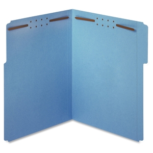 Tops Products 22040GW Folders w/Fastners, 11pt, 1/3 Cut, Ltr, 50/BX, Blue by Globe-Weis