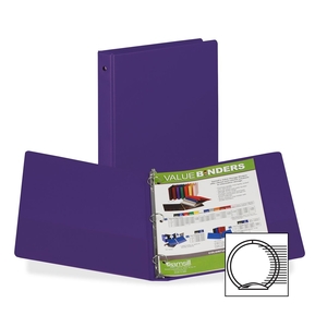 SAMSILL CORPORATION 11308 3-Ring Binder,w/Pckts,Vinyl,200 SH Cap.,1", Purple by Samsill