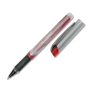 National Industries For the Blind 7520015877781 Roller Ball Pens, Comfort Grip, .7mm Fine Pt, Red Ink by SKILCRAFT