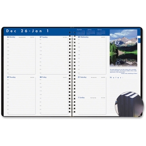 HOUSE OF DOOLITTLE 27992 Weekly Planner,w/Exec. Cover,2PPW,Jan-Dec,8-1/2"x11",Black by House of Doolittle