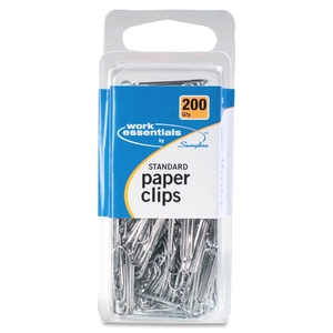 ACCO Brands Corporation S7071744 Paper Clips, Standard, No. 1, 200/PK, Silver by Swingline