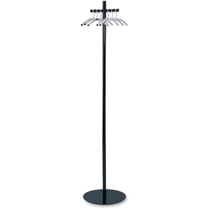 Safco Products 4192NC Nail Head Metal Coat Tree, 6 Hangers, 15"x16"x67", Black by Safco