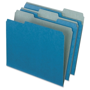 Tops Products 04302 File Folder,Recycled,11 Pt.,9-1/2"x11-3/4",1/3 Cut Tab,Blue by Pendaflex