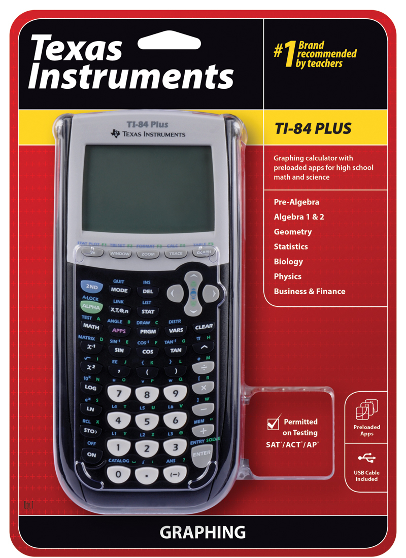10-Digit LCD Texas Instruments TI-84 Processing Plus Graphing Exam Calculator 