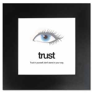 Aurora Products and General Box Co MPTRUST Motivational Poster, Trust, 15-1/2"x15-1/2", Black/White by Aurora