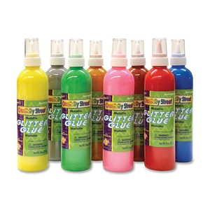 The Chenille Kraft Company 8563 Glitter Glue, 8/PK, Metallic Colors/Assorted by ChenilleKraft