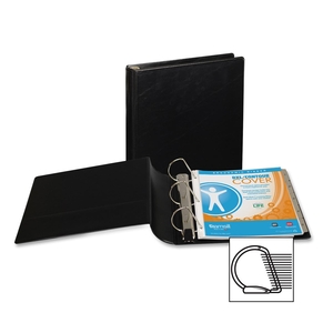 SAMSILL CORPORATION 17730 D-Ring Binder, Insertable, 1" Cap, 11"x8-1/2", Black by Samsill