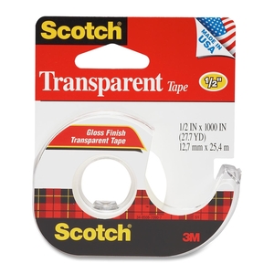 HOUSE OF DOOLITTLE 174 Tape With Dispenser, 1/2" x 1000", Clear by Scotch