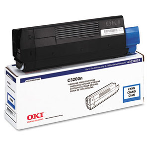 OKI Data 43034803 43034803 Toner (Type C6), 1500 Page-Yield, Cyan by OKIDATA