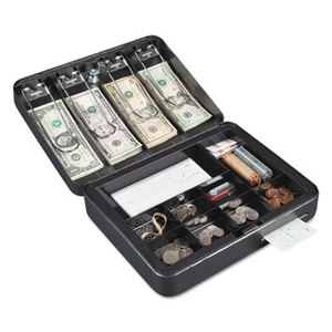 Hercules Cash Box, Keylock, Coin and Cash, 11 7/8" x 9 1/2" x 3 3/4", Silver by FIRE KING INTERNATIONAL