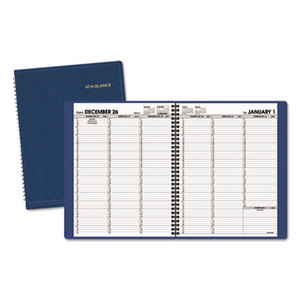 AT-A-GLANCE 70-950-20 Weekly Appointment Book, 8 1/4 x 10 7/8, Navy, 2016-2017 by AT-A-GLANCE