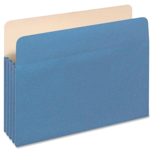 Tops Products 1524E BLU File Pocket, 3-1/2"Expansion, 11-3/4"x9-1/2", Blue by Globe-Weis