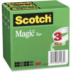 3M 810K3 MAGIC TAPE 3 4"X1000" 3PK BOX by Scotch