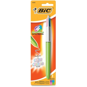 BIC AMP11C-AST Multi-Function Ball Pen,Retract,1.0mm,Barrel/LEGN,Ink Ast by BIC