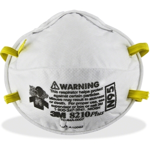 3M 8210 PLUS Particulate Respirator, N95, Standard SZ, 20/BX, White by 3M