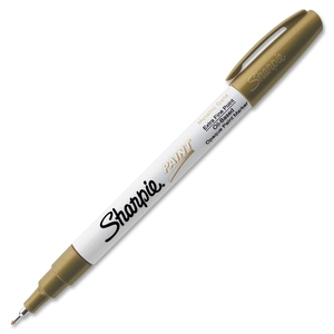 Sanford, L.P. 35532 Paint Markers, Oil Base, Extra Fine, 12/PK, Metallic Gold by Sharpie