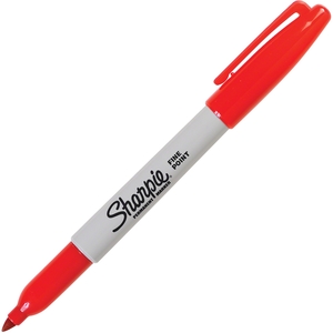 Sanford, L.P. 30052 Permanent Marker, Fine Point, Red by Sharpie