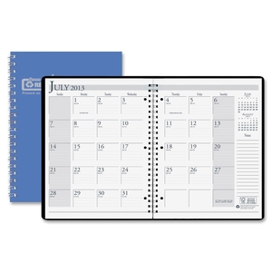 Academic Monthly Planner, 14 Mos, 8-1/2"x11", Blue by House of Doolittle
