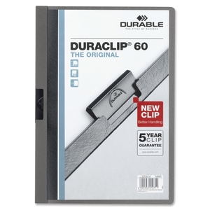 Durable Office Products Corp. 221457 DuraClip Report Cover, 60 Sheet Capacity,11"x8-1/2",Graphite by Durable