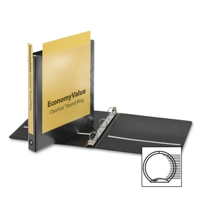 Tops Products 90023 Round Ring Binder,Non-locking,1" Capacity,Black by Cardinal