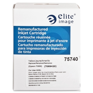 SMEAD MANUFACTURING COMPANY 75740 Inkjet Cartridge, Remanufactured, 300 Pg Yield, Yellow by Elite Image
