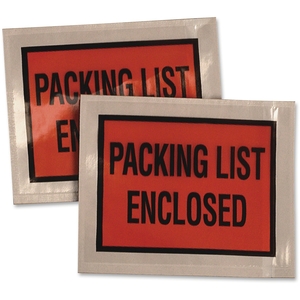 QUALITY PARK PRODUCTS 46895 Full-Print Front Self-Adhesive Packing List Envelopes, Bright Orange, 100/Box (QUA46895) by Quality Park
