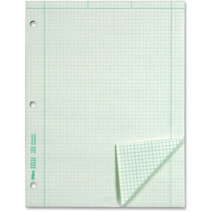 Tops Products 35510 Engineering Computation Pad, 8 1/2x11, 3 Hole, 16 Lb. Green Bond, 100 Sheets/Pad (TOP35510) by TOPS