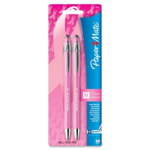 Newell Rubbermaid, Inc 70673 Ballpoint Pen,Antimicrobial,Refillable,Black Ink/Pink Barrel by Paper Mate