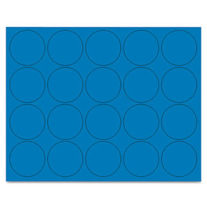 Bi-silque S.A FM1601 Interchangeable Magnetic Characters, Circles, Blue, 3/4" Dia., 20/Pack by BI-SILQUE VISUAL COMMUNICATION PRODUCTS INC