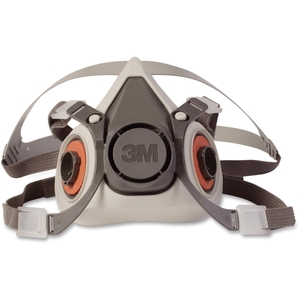 3M 6100 Half Facepiece Respirator, Reusable, Black/Gray by 3M