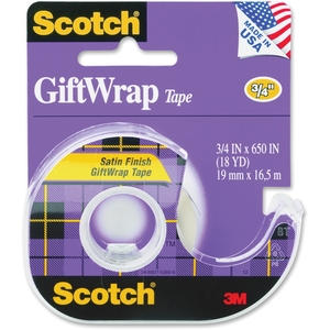 3M 15 Giftwrap Tape w/ Dispenser, 3/4"x650", Clear by Scotch