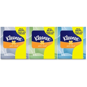 Kimberly-Clark Corporation 21286CT Facial Tissues, Anti-Viral, 68 Shts, 4PK/CT, White by Kleenex