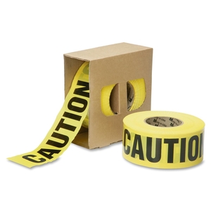 National Industries For the Blind 9905016134243 Barricade Tape,"CAUTION",Premium,Non-Adhesive,3"x1000',YW by SKILCRAFT