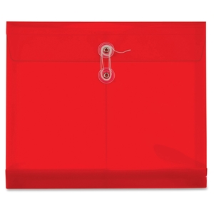 Tops Products 84527GW Poly Envelopes,Side-Open,11-1/2"x9-1/2", 1-1/4" Exp,5/PK,RD by Globe-Weis