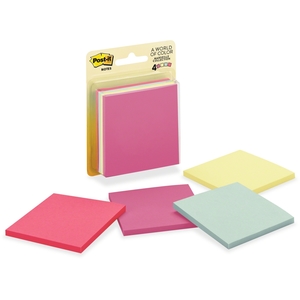 3M 5401 Post-it Notes, Original Pad, 3"x3", 50 SH/PD, 4/PK, Pastel by Post-it