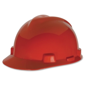 Mine Safety Appliances Company 475363 Safety Cap, High Density, Sweatband/Adjustable, Red by MSA