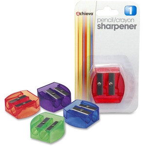 OFFICEMATE INTERNATIONAL CORP. 30230 Pencil/Crayon Sharpener, 1-1/4"x5/8"x1-1/4", Assorted by OIC